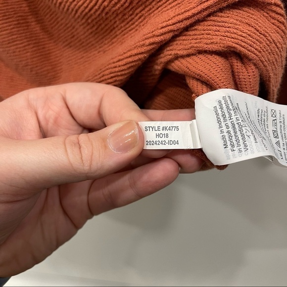 Madewell Texture & Thread Long Sleeve Tie-Front Top Copper Size Small - Picture 6 of 8